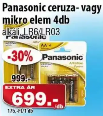 Panasonic ceruza- vagy mikro elem