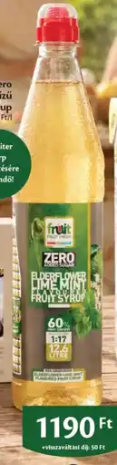 EcoFamily Fruit Fresh Zero bodza-lime-menta ízű gyümölcsszirup ajánlat