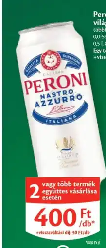 EcoFamily Peroni minőségi világos dobozos sör ajánlat