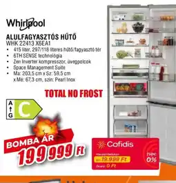 Expert Whirlpool alulfagyasztós hűtő ajánlat