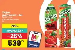Interspar Topjoy gyümölcslé ajánlat