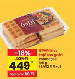 Spar spar friss tojásos gofri ajánlat