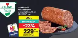 Spar S-budget disznósajt ajánlat