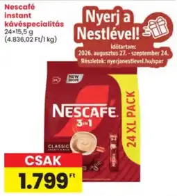 Interspar nescafe instant kávéspecialitás ajánlat