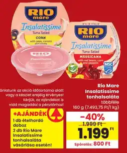 Spar Rio Mare tonhalsaláta ajánlat