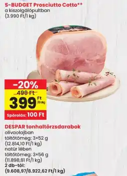 Spar S-Budget prosciutto cotto ajánlat