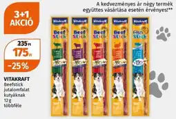 Müller Vitakraft beefstick jutalomfalat kutyáknak ajánlat