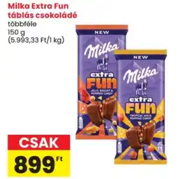 Spar Milka extra fun táblás csokoládé ajánlat