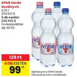 Spar spar verde ásványvíz ajánlat