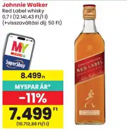 Spar johnnie walker red label whisky ajánlat