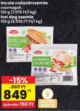 Interspar Incola gluténmentes császárzsemle ajánlat