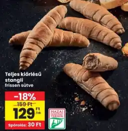 Interspar Teljes kiörlésű stangli ajánlat