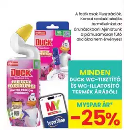 Spar duck wc-tisztító és wc-illatosító termék ajánlat