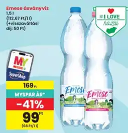 Interspar Emese ásványvíz ajánlat