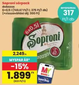 Interspar Soproni sör ajánlat