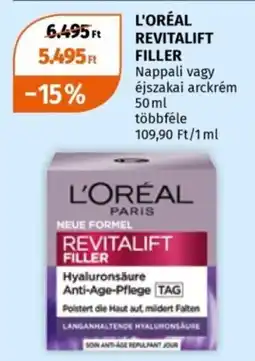 Müller L'oreal revitalift filler ajánlat