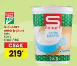 Interspar S budget natúr joghurt ajánlat