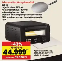 Interspar Princess pro max pizzasütő 37949 ajánlat