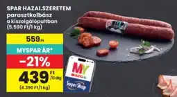 Interspar spar parasztkolbász ajánlat