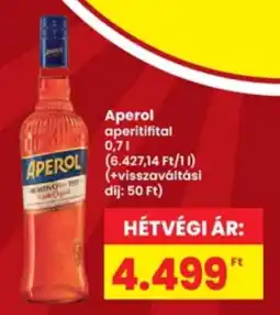 Interspar Aperol aperitifital ajánlat