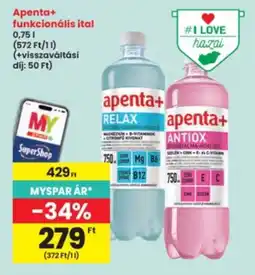Interspar apenta+ funkcionális ital ajánlat