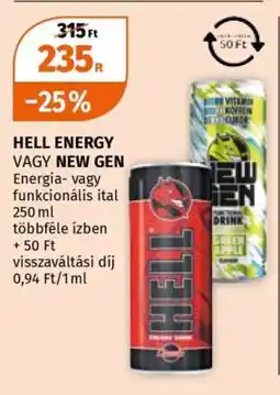 Müller HELL ENERGY VAGY NEW GEN ajánlat