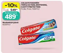 Auchan COLGATE FOGKRÉM TRIPLE ACTION, WHITENING, CAVITY PROTECTION ajánlat