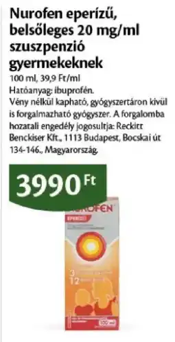 EcoFamily Nurofen eperízű ajánlat