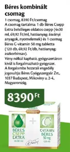 EcoFamily Béres kombinált csomag ajánlat