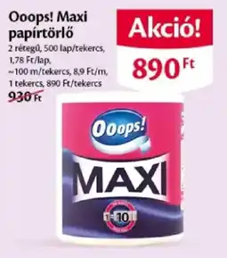 EcoFamily Ooops! Maxi papírtörlő ajánlat