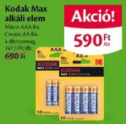 EcoFamily Kodak max alkáli elem ajánlat
