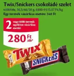 EcoFamily Twix snickers csokoládé ajánlat