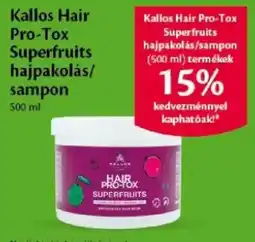 EcoFamily Kallos hair pro-tox superfruits ajánlat