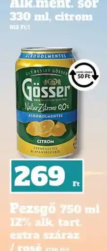 Family Diszkont Gösser natur zitrone ajánlat