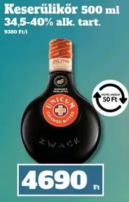 Family Diszkont Unicum orange bitter ajánlat