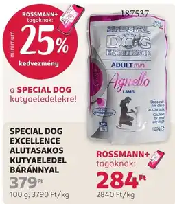 Rossmann Special dog excellence kutyaeledel ajánlat