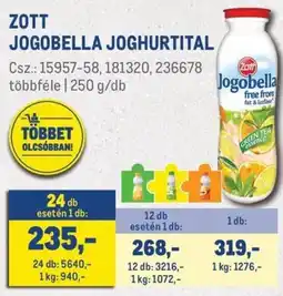 Metro Zott jogobella joghurtital ajánlat