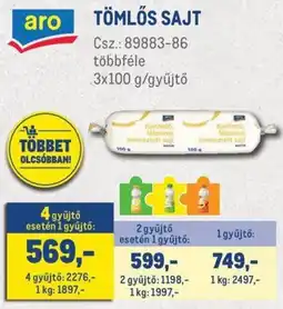 Metro Aro tömlős sajt ajánlat
