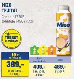 Metro Mizo tejital ajánlat