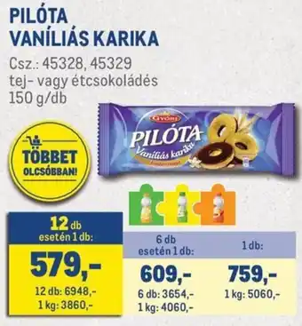 Pilóta vaníliás karika