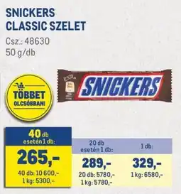 Metro snickers classic szelet ajánlat