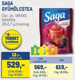 Metro Saga gyümölcstea ajánlat