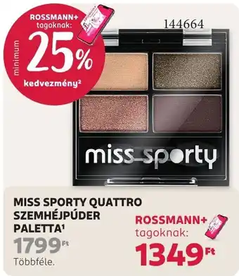 Miss sporty quattro szemhéjpúder paletta