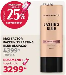 Rossmann max factor facefinity lasting blur alapozó ajánlat