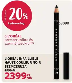 Rossmann L'oréal infallible haute couleur noir szemceruza ajánlat