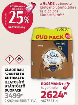 Rossmann glade automata illatosító utántöltő ajánlat