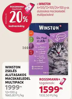 Rossmann Winston zselés alutasakos macskaeledel multipack ajánlat