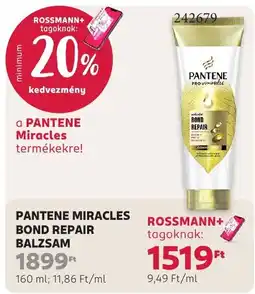 Rossmann Pantene miracles bond repair balzsam ajánlat