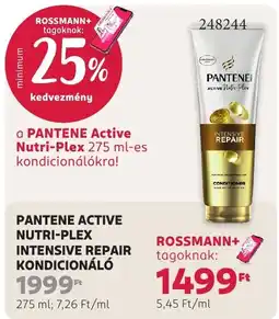 Rossmann pantene active nutri-plex intensive repair kondicionáló ajánlat