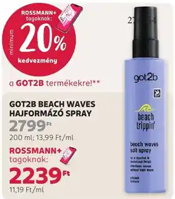 Rossmann got2b beach waves hajformázó spray ajánlat